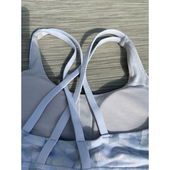 Lululemon Energy Sports Bra Size 6 Early Blue / Whisper Pink - Picture 5 of 8